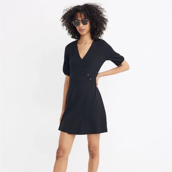 Madewell Cross-Front Button Dress - Picture 1 of 9